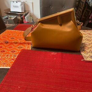 Fendi First Medium Brown Leather Bag.